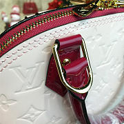 LOUIS VUITTON ALMA BB HORNSKIN RED MONOGRAM VERNIS LEATHER 3557 - 5