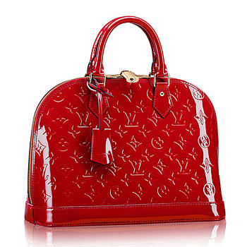 LOUIS VUITTON ALMA PM MONOGRAM VERNIS RED M90169