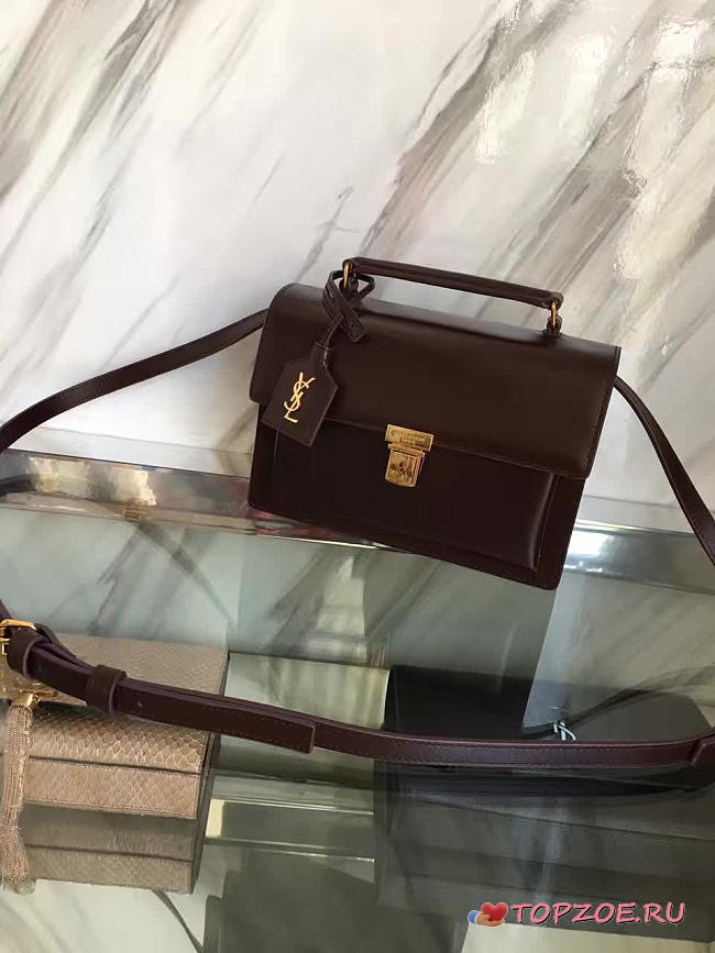 ysl saint laurent black leather medium high school satchel bag CohotBag  - 1