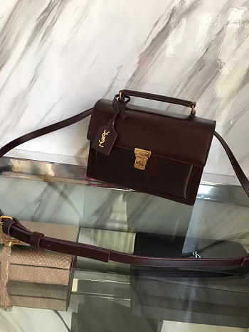 ysl saint laurent black leather medium high school satchel bag CohotBag 