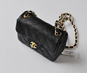 CHANEL CAVIAR LEATHER FLAP BAG WITH GOLD HARDWARE BLACK - 2