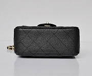 CHANEL CAVIAR LEATHER FLAP BAG WITH GOLD HARDWARE BLACK - 6
