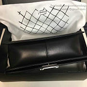 CHANEL MEDIUM CHEVRON LAMBSKIN QUILTED BOY BAG BLACK A13043 VS 03203 - 3