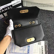 CHANEL LAMBSKIN AND CALFSKIN FLAP BAG BLACK A91836 VS 07673 - 5