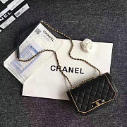 CHANEL LAMBSKIN AND CALFSKIN FLAP BAG BLACK A91836 VS 07673 - 2