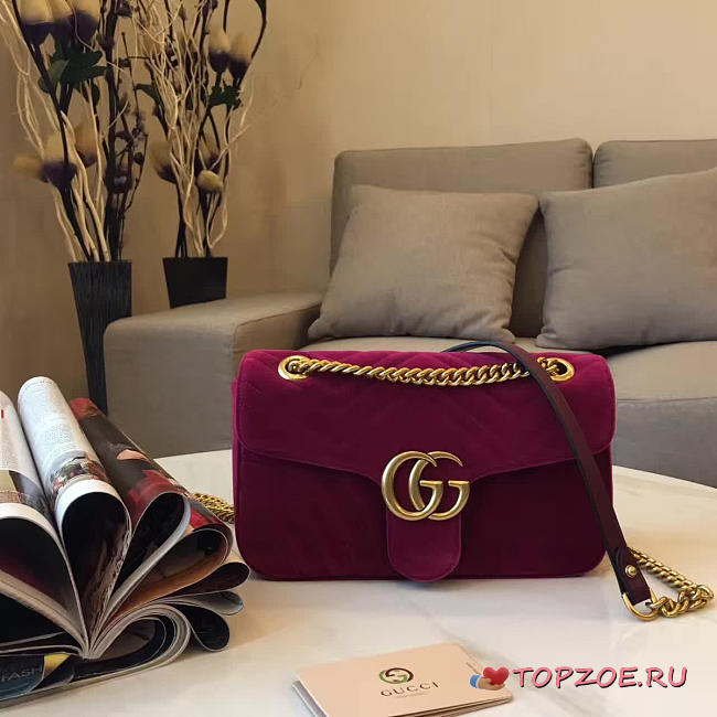 GUCCI GG MARMONT VELVET MINI BAG 2424 - 1