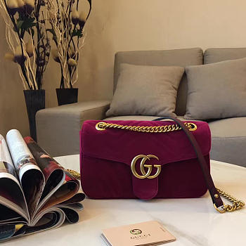 GUCCI GG MARMONT VELVET MINI BAG 2424