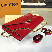   LOUIS VUITTON MONOGRAM VERNIS MIRA CHAIN WALLET CHERRY 3330 - 4