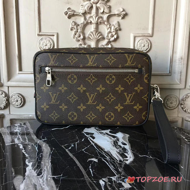 LV KASAI CLUTCH MONOGRAM BROWN 24CM - 1