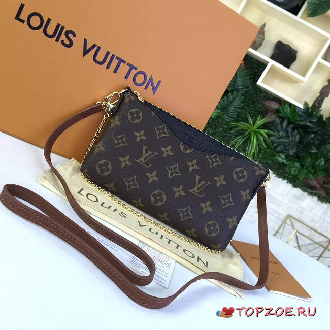 LOUIS VUITTON PALLAS CLUTH NOIR - 1