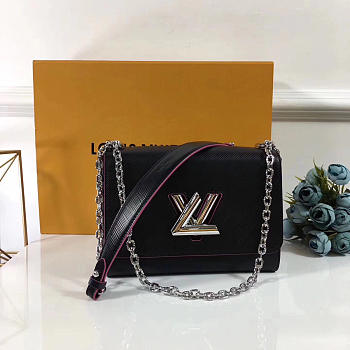 LOUIS VUITTON TWIST NOIR HOT PINK MM 3784