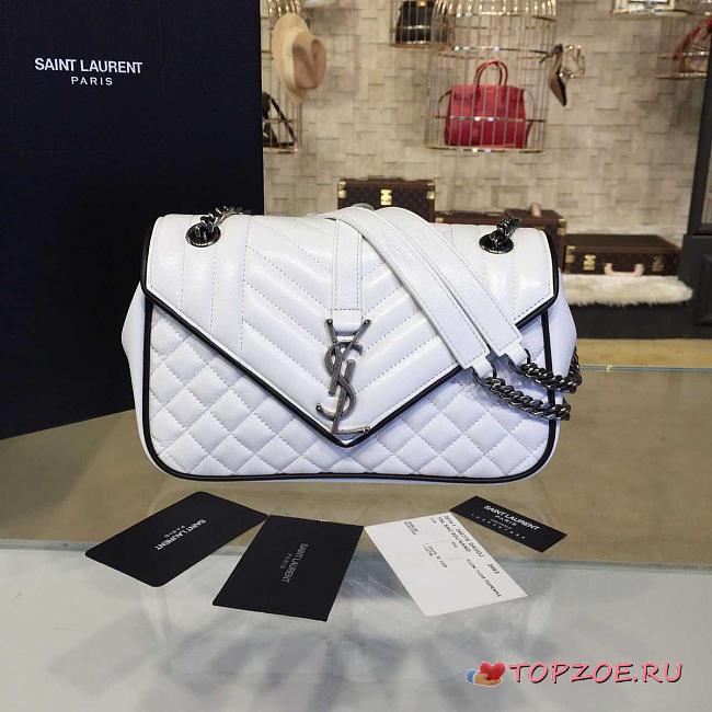 ysl envelop satchel white CohotBag 4806 - 1