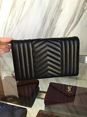 YSL ENVELOP SATCHEL BLACK SILVER 5130 - 5