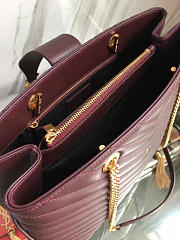 YSL CLASSIC SHOPPER WINE RED 5138 - 3