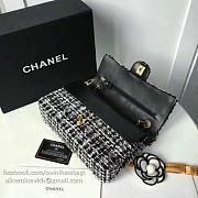 CHANEL TWEED FLAP SHOULDER BAG GOLD A13042 VS 01648 - 4
