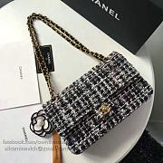 CHANEL TWEED FLAP SHOULDER BAG GOLD A13042 VS 01648 - 6