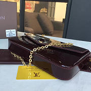 LOUIS VUITTON POCHETTE FELICIE AMARANTH RED M61267 SIZE 21 x 11 x 2 CM - 5