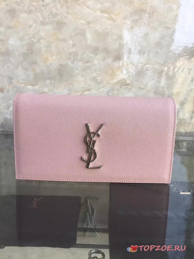ysl monogram kate clutch grain de poudre embossed leather CohotBag 4948 - 1