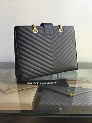 YSL CLASSIC SHOPPER GOLD BLACK 5132 - 6