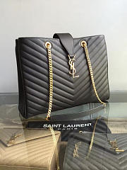 YSL CLASSIC SHOPPER GOLD BLACK 5132 - 3