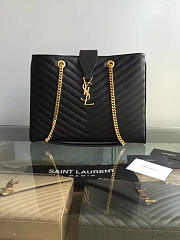 YSL CLASSIC SHOPPER GOLD BLACK 5132 - 2