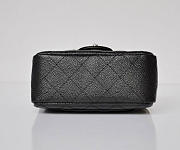 CHANEL CAVIAR LEATHER FLAP BAG WITH SILVER HARDWARE BLACK - 4