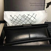 CHANEL QUILTED CALFSKIN LARGE BOY BAG BLACK A14042 VS 02171 - 5