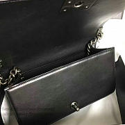 CHANEL SNAKE EMBOSSED BOY BAG WITH TOP HANDLE BLACK SILVER A14041 VS 06643 - 4