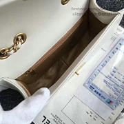 CHANEL LAMBSKIN AND CALFSKIN FLAP BAG WHITE A91836 VS 08209 - 3