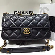 CHANEL QUILTED CALFSKIN PERFECT EDGE BAG GOLD BLACK A14041 VS 02054 - 1