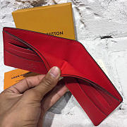 LOUIS VUITTON SUPREME POCKET WALLET 3803 RED - 3
