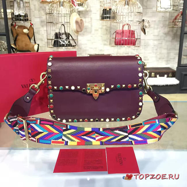 VALENTINO GUITAR ROCKSTUD ROLLING CROSS BODY BAG 4700 - 1