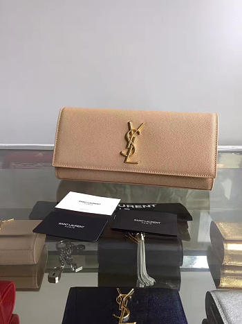 ysl monogram kate clutch grain de poudre embossed leather CohotBag 4954