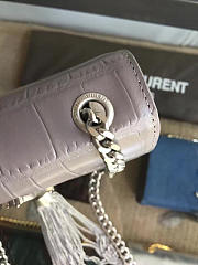 ysl monogram kate silver tassel in embossed crocodile shiny leather- CohotBag 5039 - 4