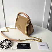 CHANELGRAINED CALFSKIN MINI TOP HANDLE FLAP BAG BEIGE A93756 VS 06010 - 3