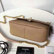 CHANELGRAINED CALFSKIN MINI TOP HANDLE FLAP BAG BEIGE A93756 VS 06010 - 4