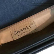 CHANEL GRAINED CALFSKIN FLAP BAG WITH TOP HANDLE BLUE A93633 VS 06142 - 2