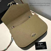 CHANEL GRAINED CALFSKIN FLAP BAG WITH TOP HANDLE GREEN A93633 VS 09198 - 4