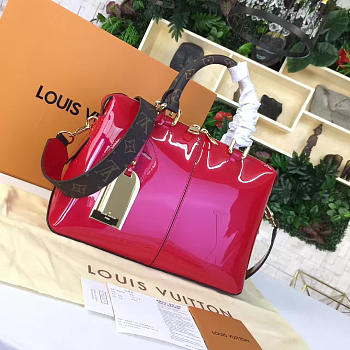 LV Vernis Tote Miroir Patent Leather M54640 Red 32CM