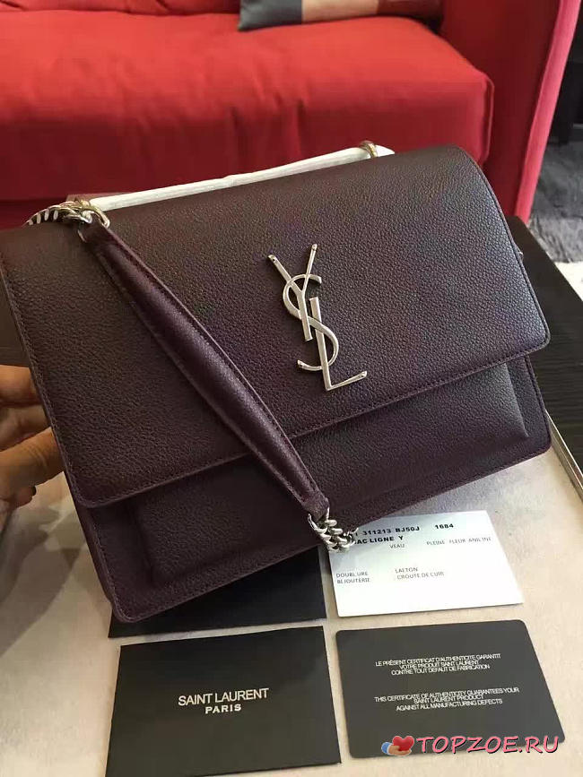 YSL SUNSET MONOGRAM MEDIUM GRAINED LEATHER 4837 - 1