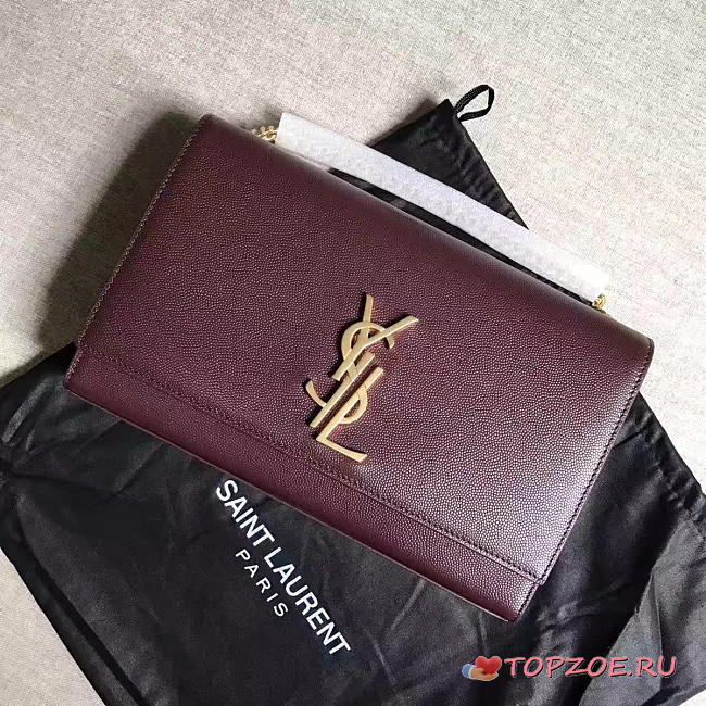 ysl monogram kate grain de poudre embossed leather CohotBag 4961 - 1