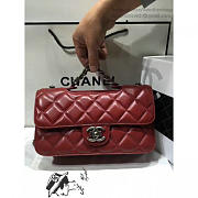 CHANEL QUILTED CALFSKIN PERFECT EDGE BAG RED SILVER A14041 VS 01256 - 6