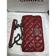 CHANEL QUILTED CALFSKIN PERFECT EDGE BAG RED SILVER A14041 VS 01256 - 5