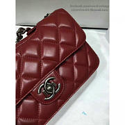 CHANEL QUILTED CALFSKIN PERFECT EDGE BAG RED SILVER A14041 VS 01256 - 4