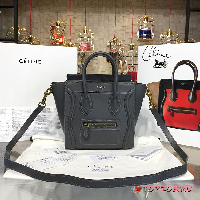 CELINE NANO LEATHER SHOULDER BAG Z1030 - 1