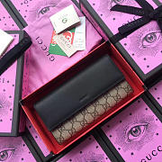 GUCCI GG SUPREME WALLET BLACK  - 1