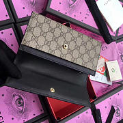 GUCCI GG SUPREME WALLET BLACK  - 5