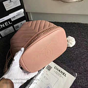 CHANEL LAMBSKIN DRAWSTRING BUCKET BAG PINK A91885 VS 06999 - 3