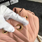 CHANEL LAMBSKIN DRAWSTRING BUCKET BAG PINK A91885 VS 06999 - 4