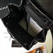 CHANEL CAVIAR QUILTED LAMBSKIN BACKPACK BLACK SILVER 24CM - 2